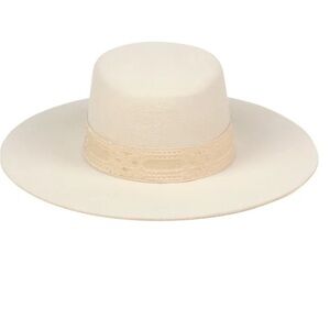 Cream Wide-Brim Hat